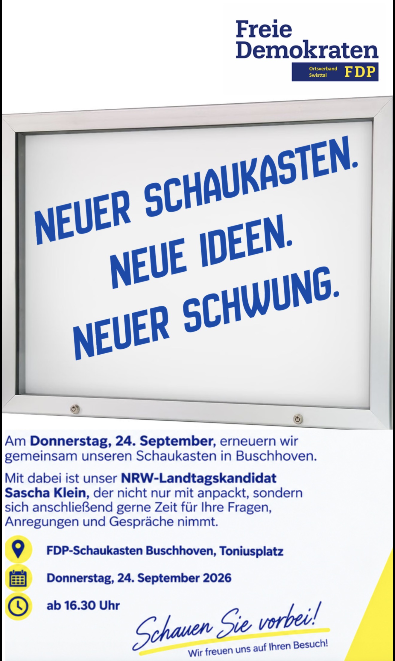 Neuer Schaukasten 